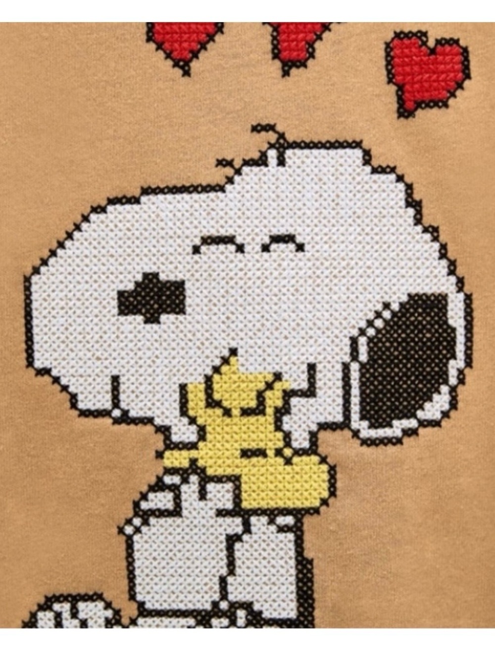 Zara Tan Snoopy Woodstock Graphic Short Sleeve Tee Size S - Picture 3 of 8